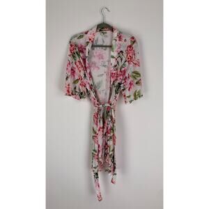 Show Me Your Mumu Women's Robe w/ Belt Garden of Bloom Floral Pink One Size NWOT